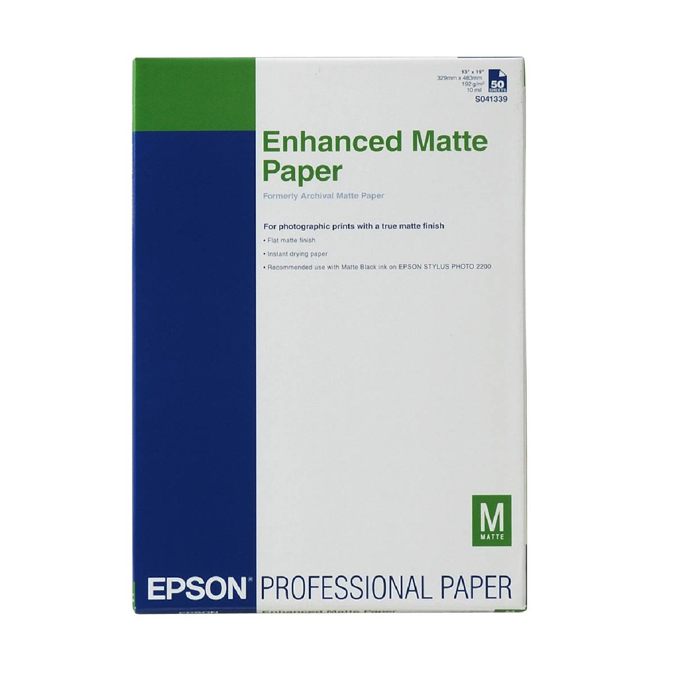EPSON Matte Archival Photo Paper 13x19 50 Sheets - S041339