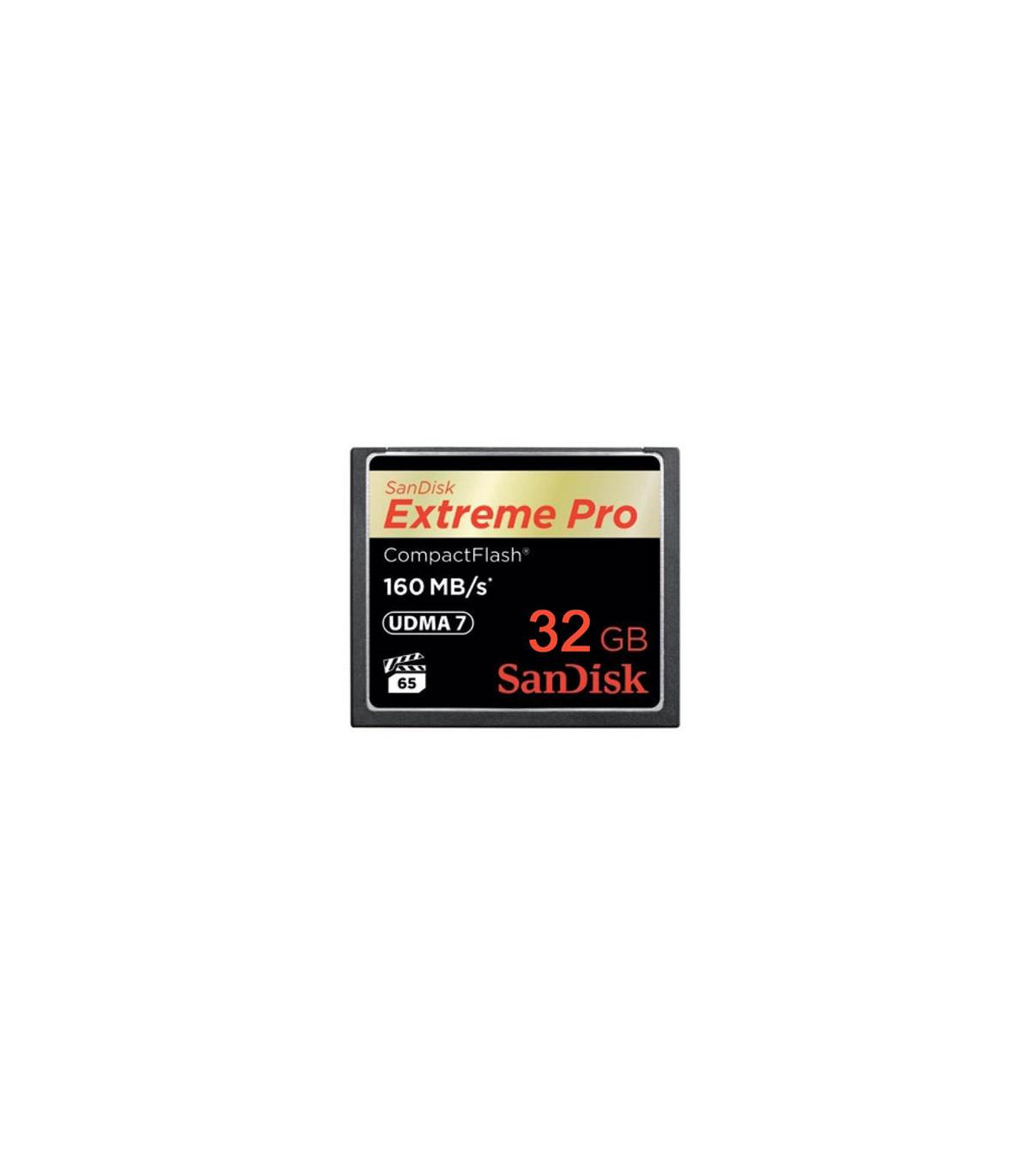 Sandisk carte Compact Flash Extreme Pro (160MB/s) 32GO - Prophot
