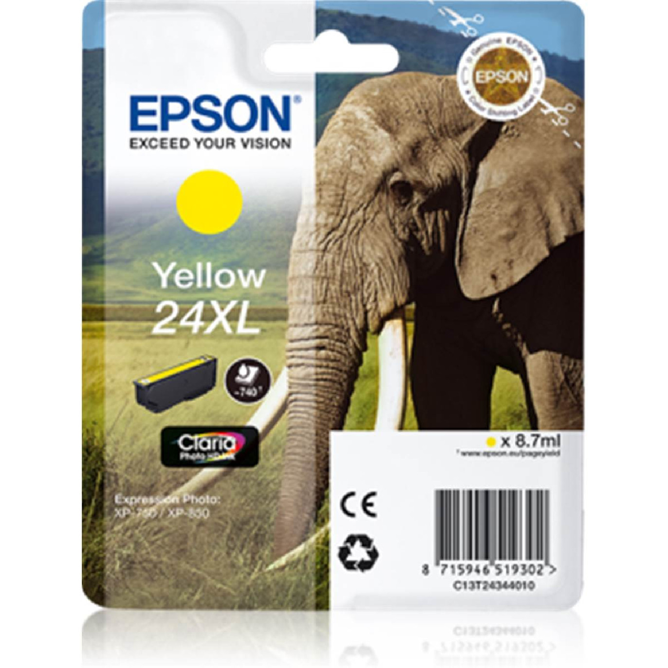 Epson Encre El Phant Claria Photo Hd Jaune Xl Prophot