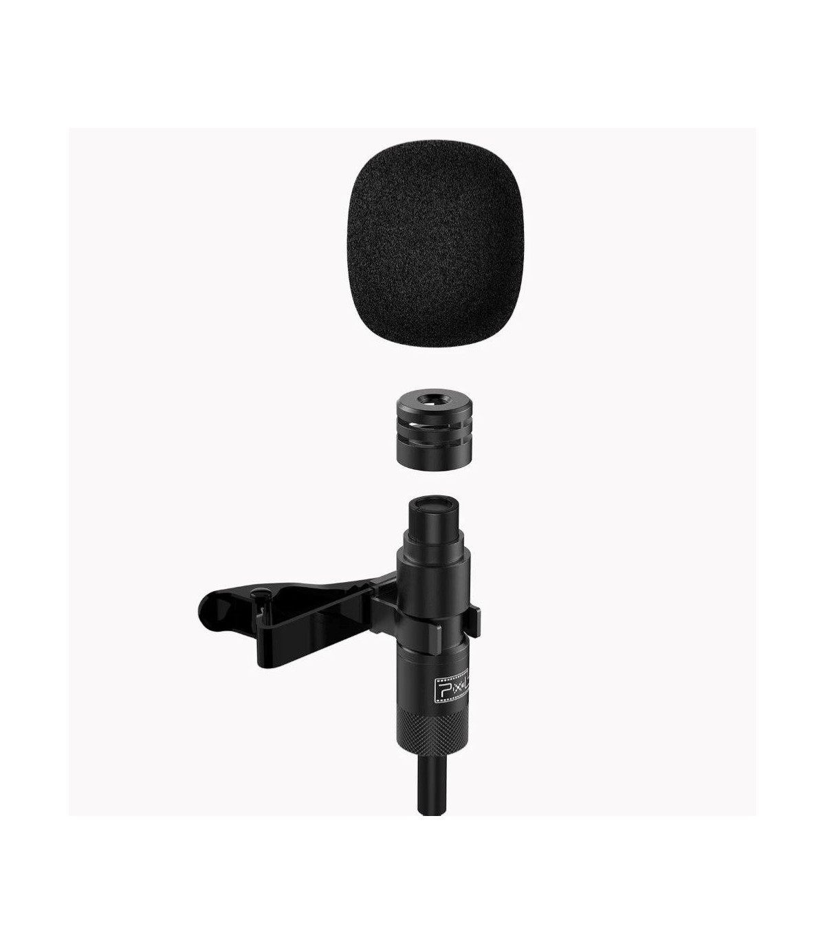 Pixel Microphone cravate MFi pour iPhone/iPad, enregistrement  omnidirectionnel et microphone-cravate avec qualité sonore haute fidélité  avec câble de